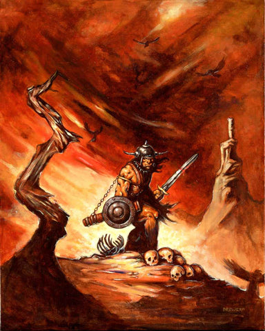 "Haunted Warrior" - Original Oil Painting
